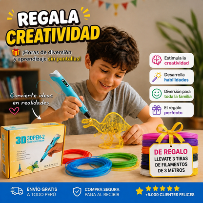 Lapiz 3D con filamentos